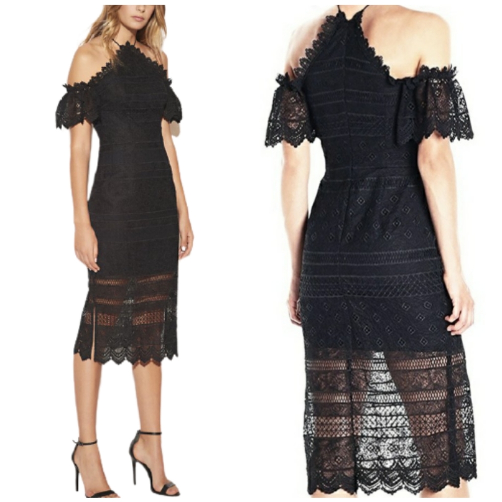 AMUR Tamara Black Lace Cocktail Dress | Size 6 | NWT